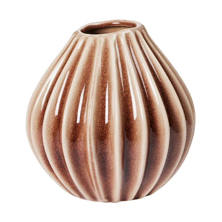 宽口小号花瓶15cm - 浅黄褐色 - Broste Copenhagen