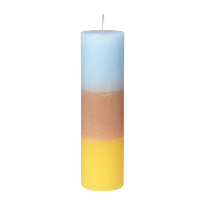 彩虹块蜡烛25cm - 菠萝云色 - Broste Copenhagen