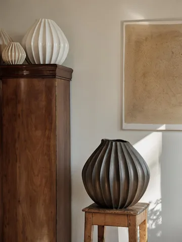 宽口大号花瓶30cm - 棕色 - Broste Copenhagen