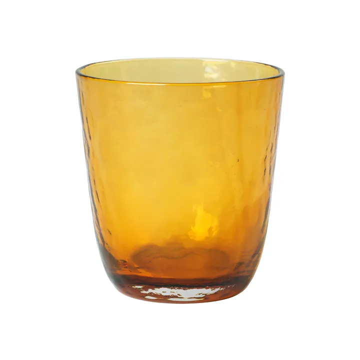 锤纹水杯335ml - 琥珀色 - Broste Copenhagen
