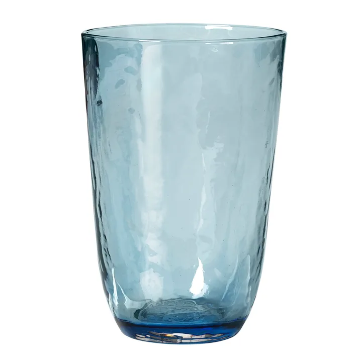 锤纹玻璃杯 500ml - 蓝色 - Broste Copenhagen