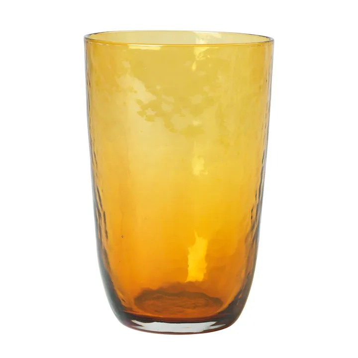 锤纹玻璃杯 500ml - 琥珀色 - Broste Copenhagen