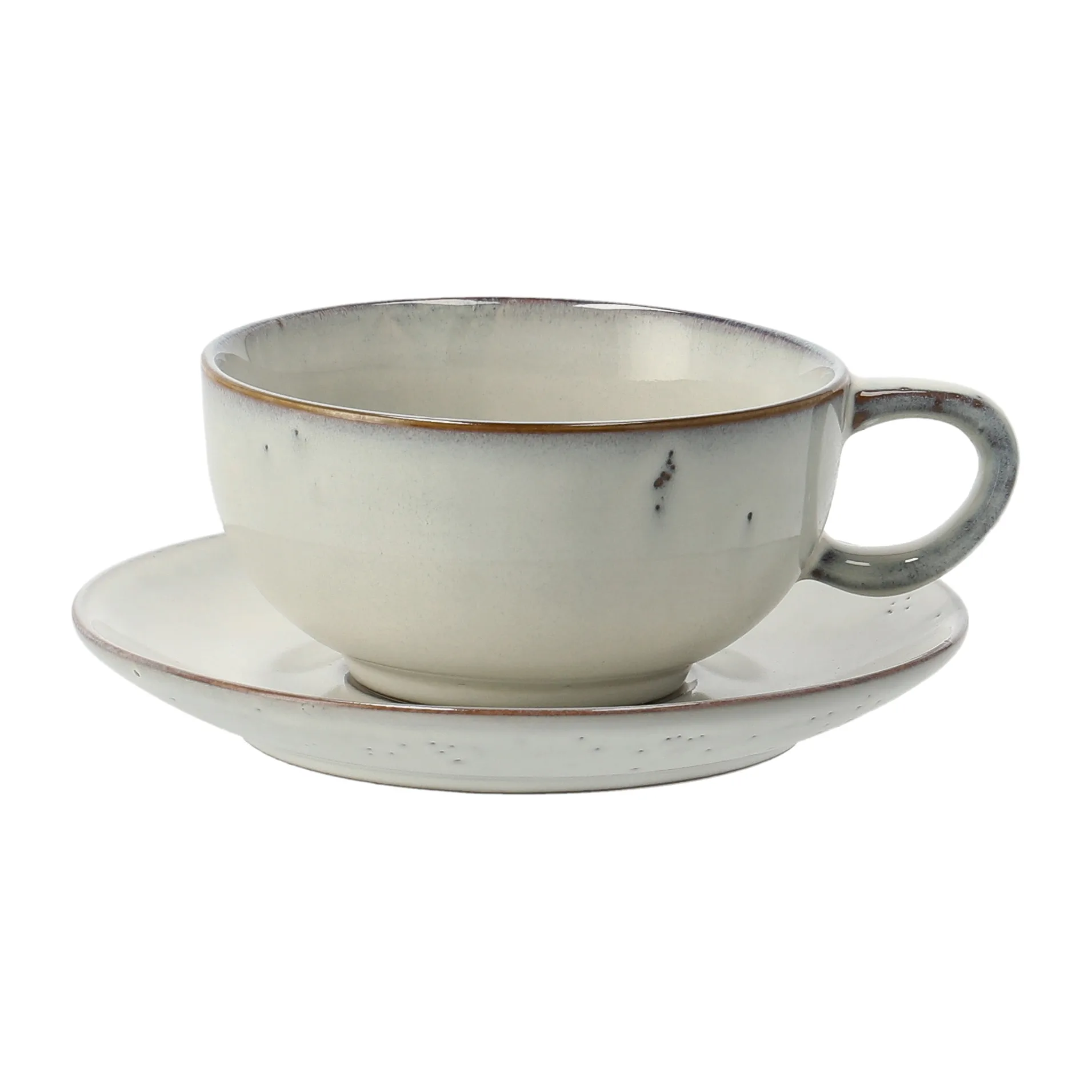 北欧沙色带碟茶杯, 5.8 cm Broste Copenhagen