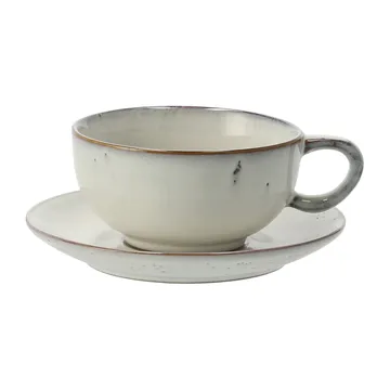 北欧沙色带碟茶杯 - 5.8 cm - Broste Copenhagen