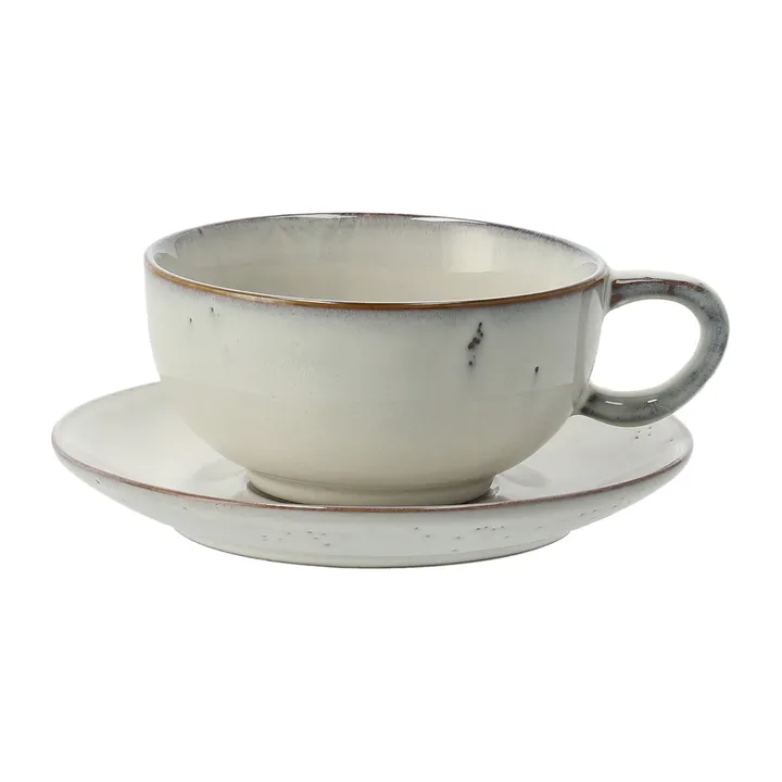 北欧沙色带碟茶杯 - 5.8 cm - Broste Copenhagen
