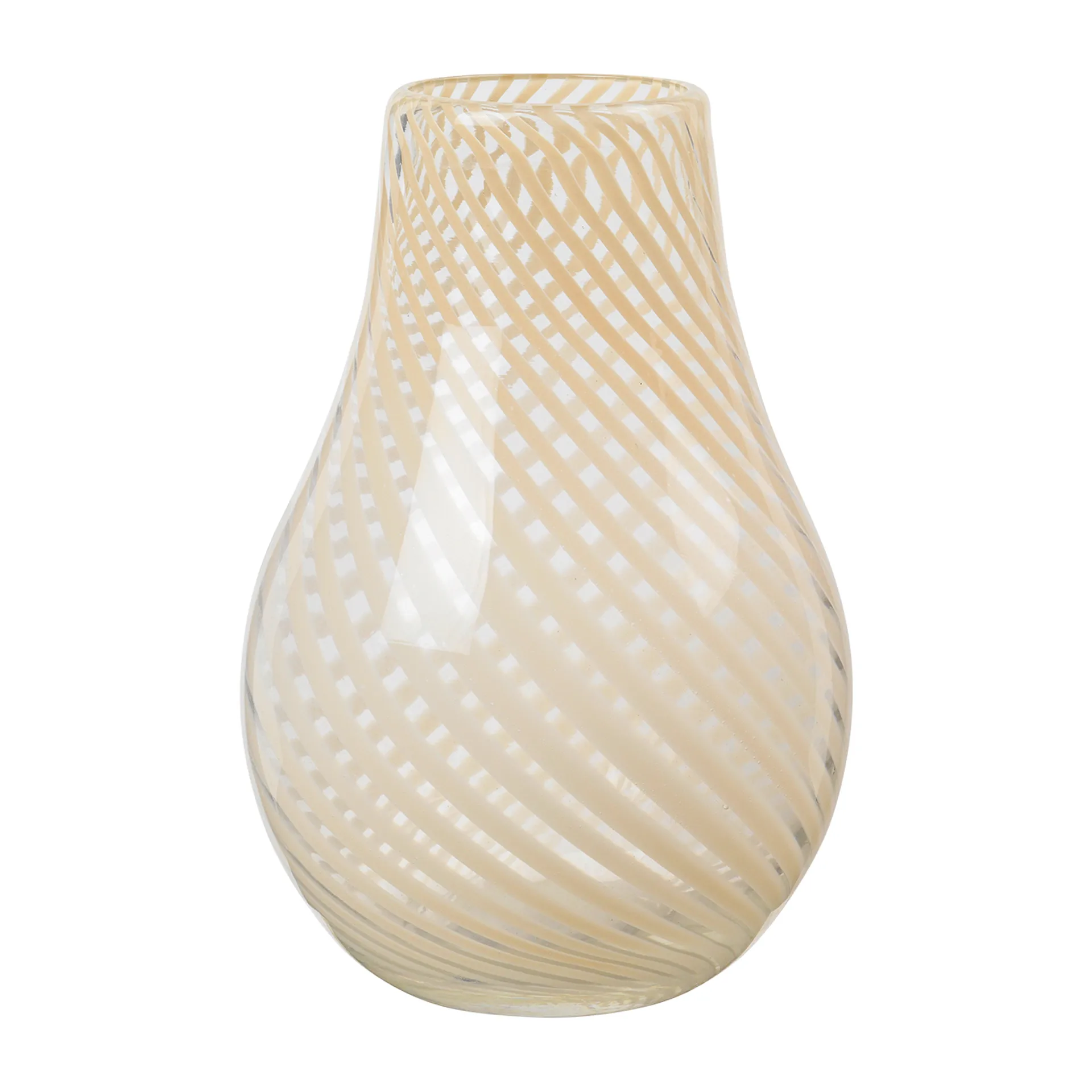 Ada Cross Stripe 花瓶 22.5 cm, Light 黄色 Broste Copenhagen