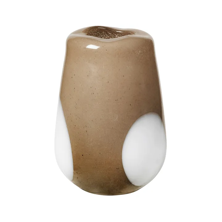 Ada Dot 玻璃花瓶 26cm - 简约灰褐色_暖灰色 - Broste Copenhagen