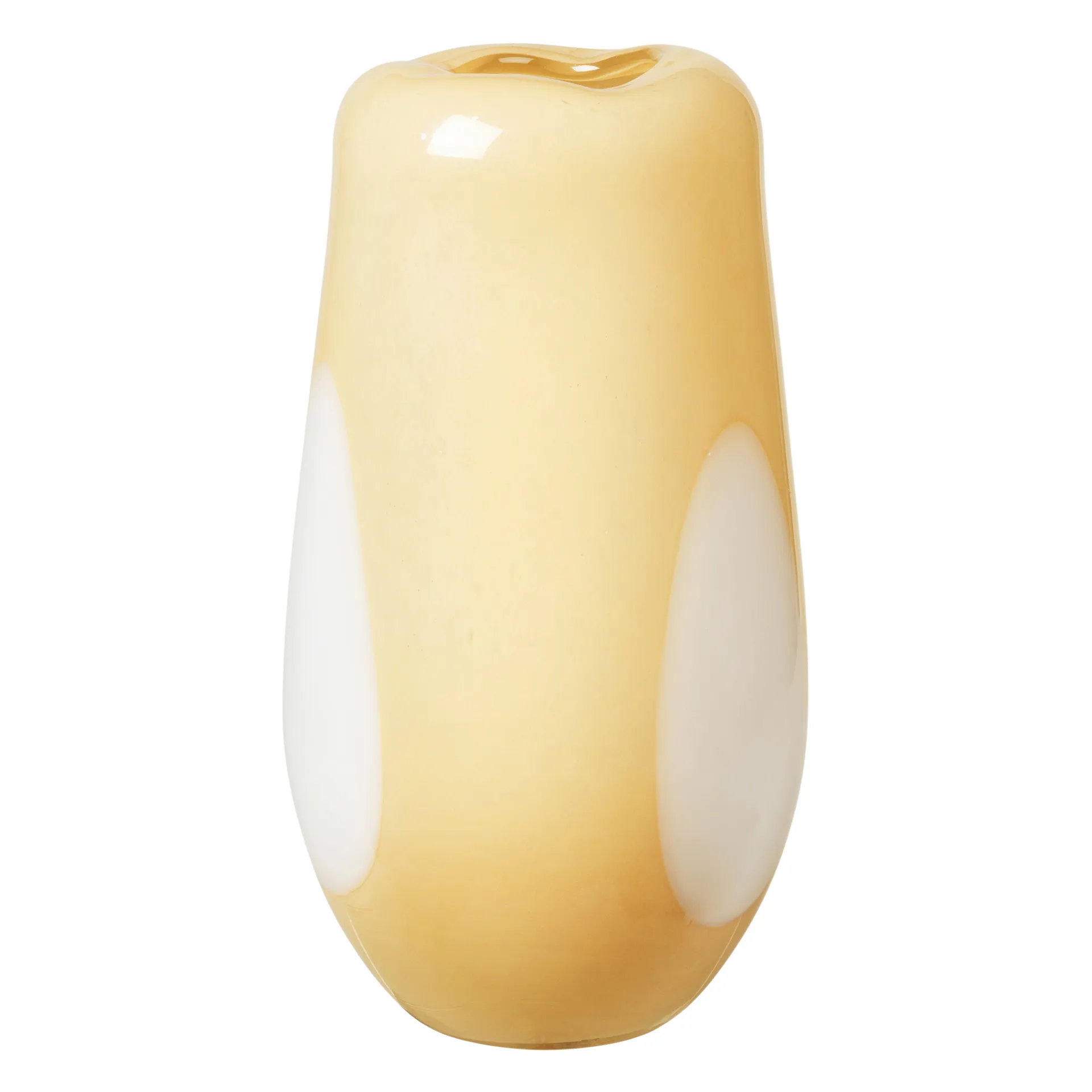 Ada Dot 玻璃花瓶 37cm, 金羊毛黄色 Broste Copenhagen