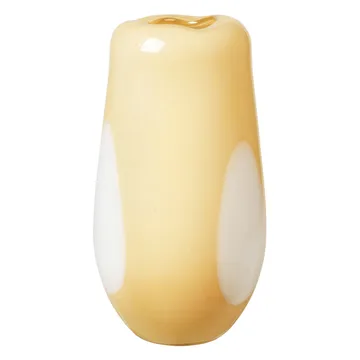 Ada Dot 玻璃花瓶 37cm - 金羊毛黄色 - Broste Copenhagen