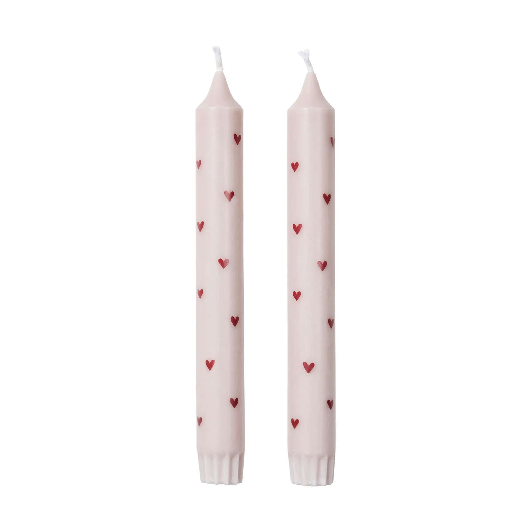 Amor taper candles 两件套装, 浅粉-红色 Broste Copenhagen
