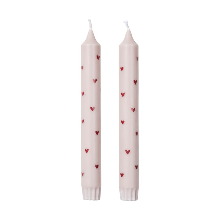 Amor taper candles 两件套装 - 浅粉-红色 - Broste Copenhagen