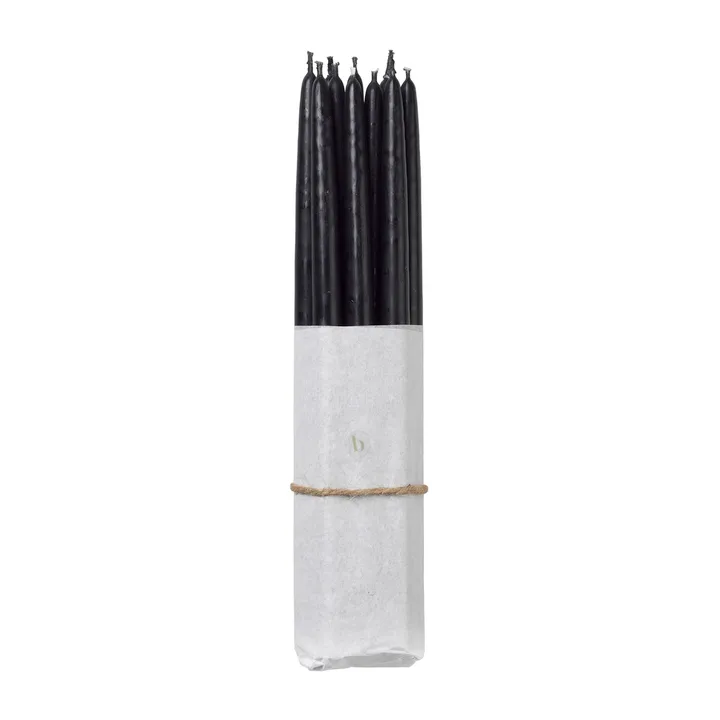 Broste Copenhagen 浸染复古蜡烛 10件装 - 纯黑色 - Broste Copenhagen