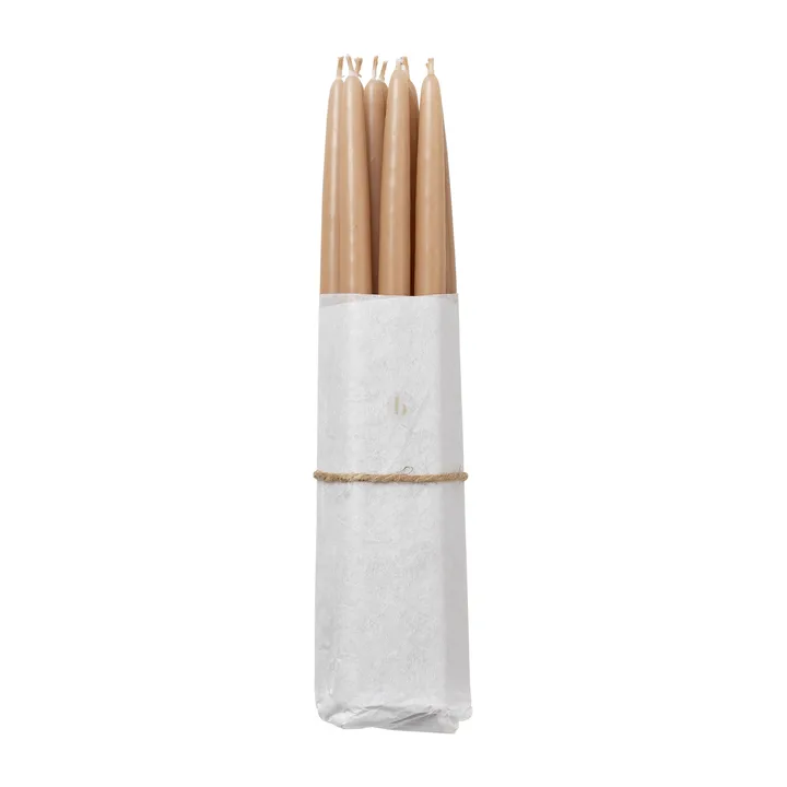 Broste Copenhagen 浸染复古蜡烛 10件装 - 胡桃木色 - Broste Copenhagen