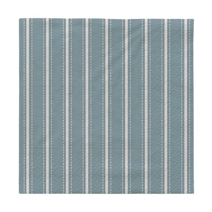 Dolly paper napkins 33x33 cm 20件装 - 浅蓝-白色 - Broste Copenhagen