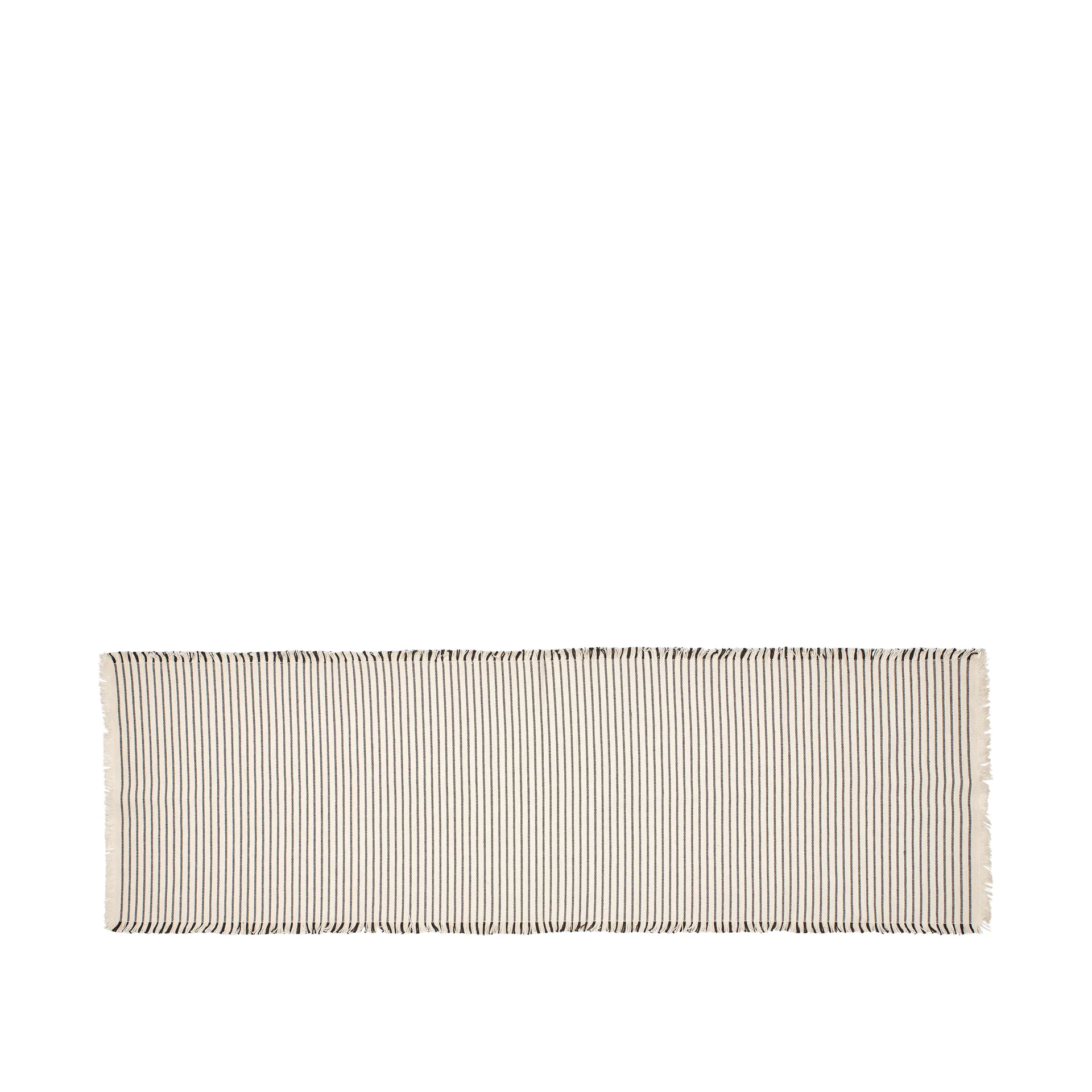 Elouise北欧风桌旗140cm, 骨白色-white black Broste Copenhagen