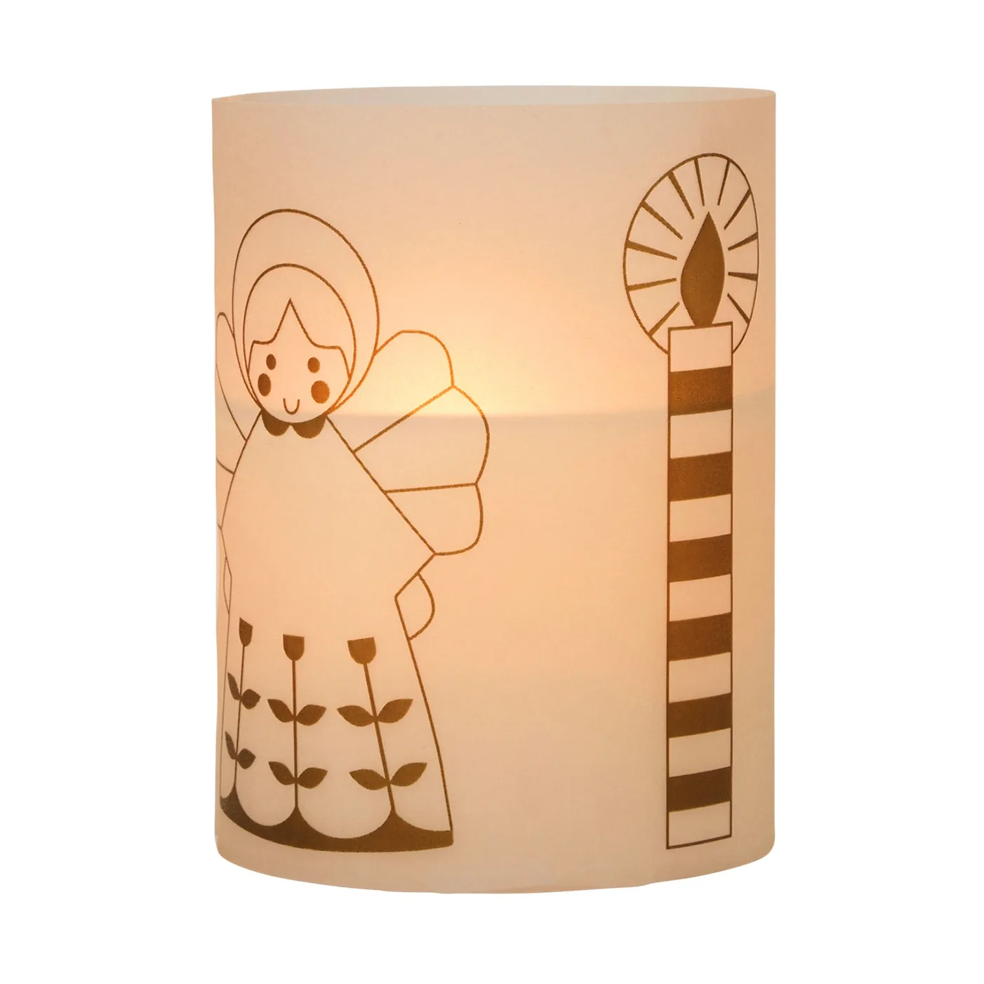 Fairy Tale 蜡烛 12 cm, 白色-绿色 Broste Copenhagen