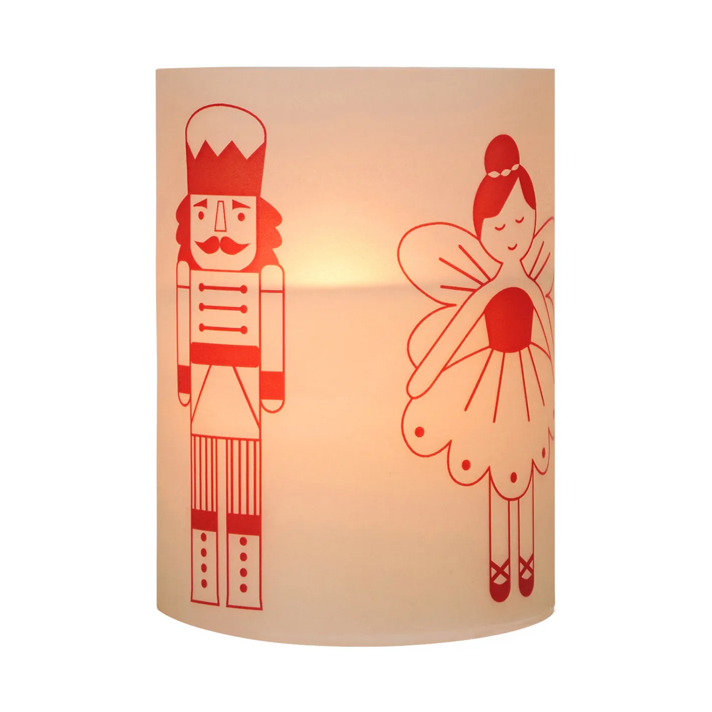 Fairy Tale 蜡烛 12 cm, 白色-红色 Broste Copenhagen