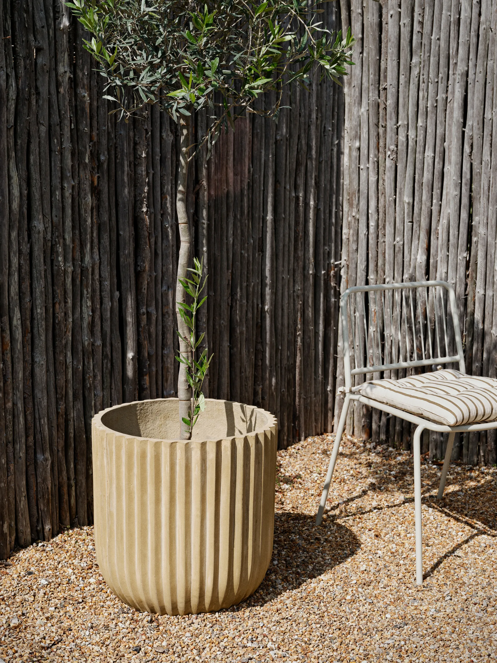 Fiber 花盆 Ø50 cm, Antique 米色 Broste Copenhagen