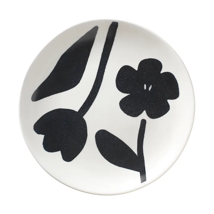 Flora 盘直径20cm - 黑色_米白色 - Broste Copenhagen