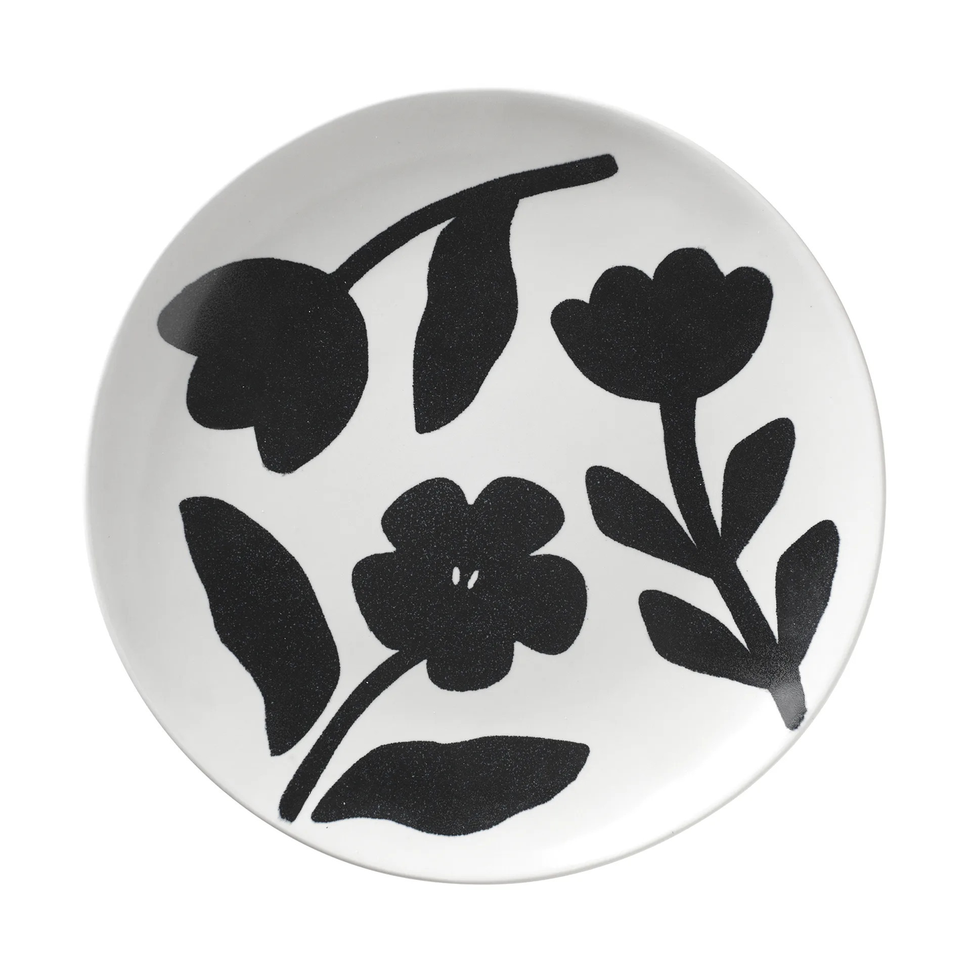 Flora 盘直径26cm, 黑色_米白色 Broste Copenhagen