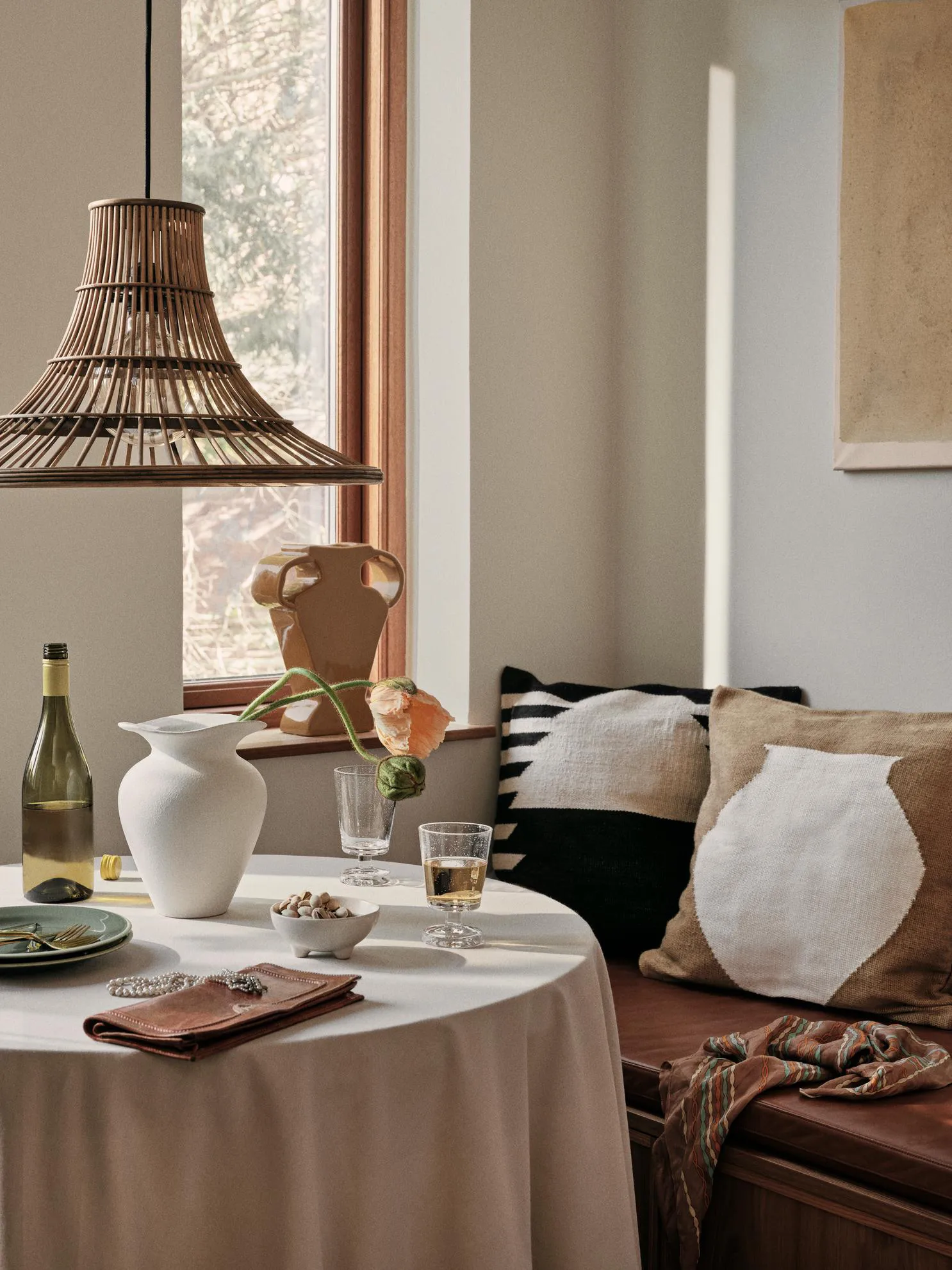 Florentina 小号花瓶 22.5, 白色的 Broste Copenhagen