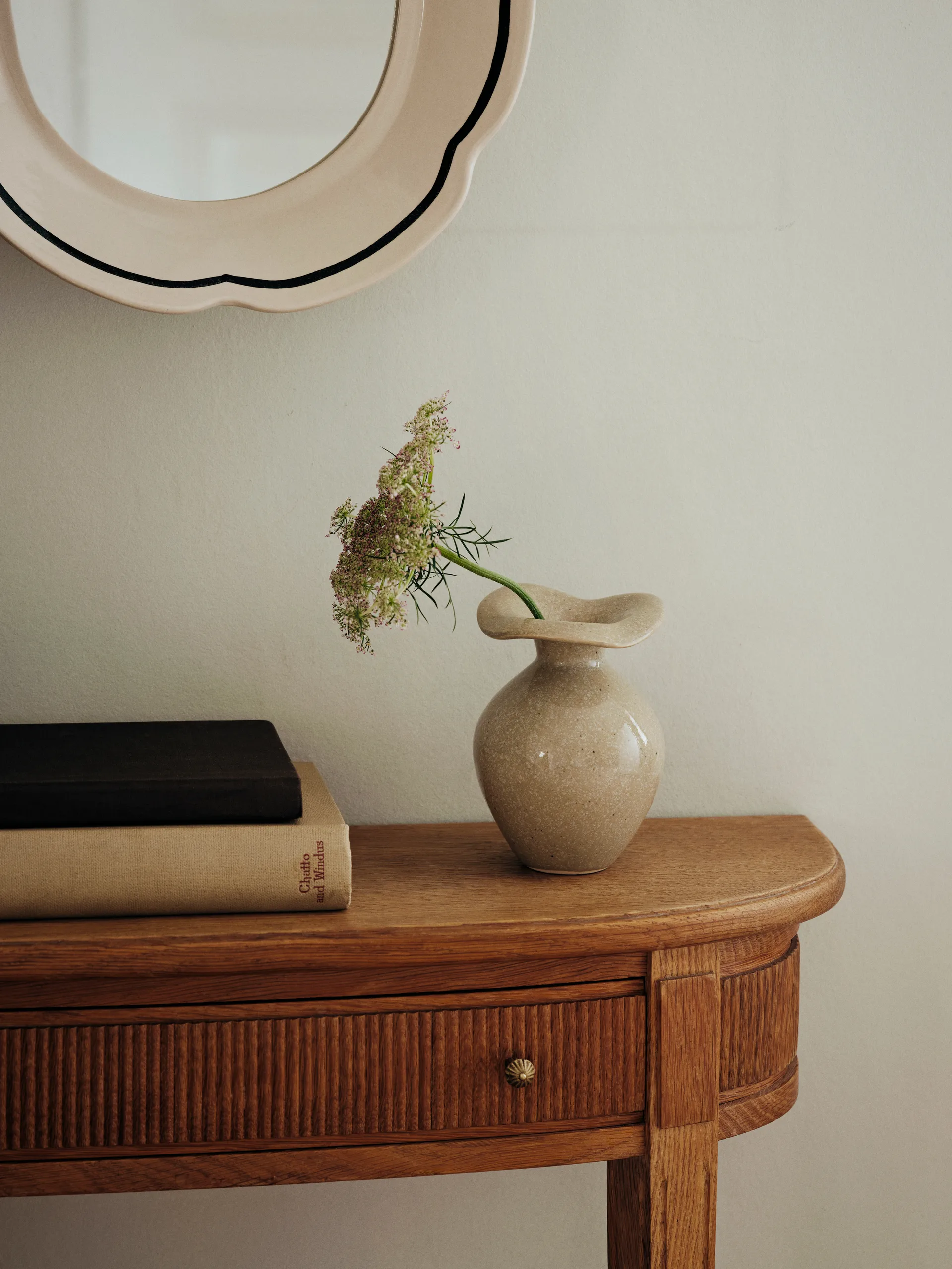 Florentina 加小 vase 14cm, 米色 Broste Copenhagen