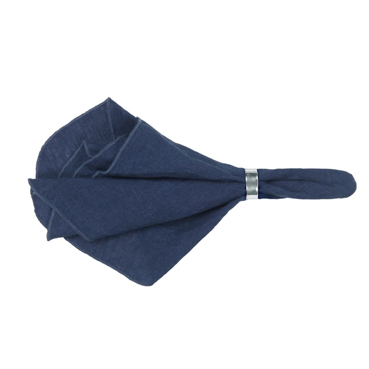 Gracie linen napkins - dark 蓝色 (insignia 蓝色) - Broste Copenhagen