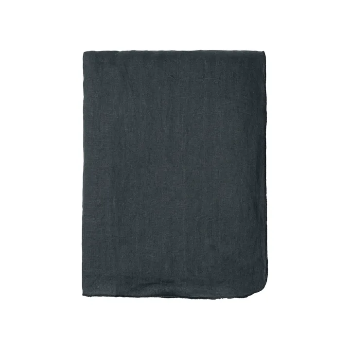 Gracie环保系列桌布160x300cm - 灰色配蓝色 - Broste Copenhagen