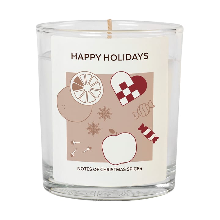 Happy Holidays 香薰蜡烛 32 h - 白色 - Broste Copenhagen