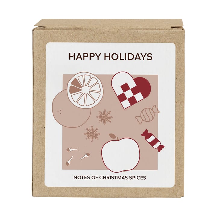 Happy Holidays 香薰蜡烛 32 h, 白色 Broste Copenhagen