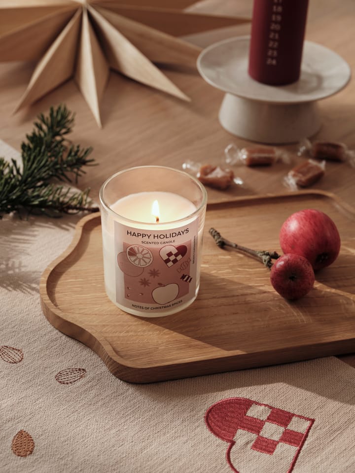 Happy Holidays 香薰蜡烛 32 h, 白色 Broste Copenhagen