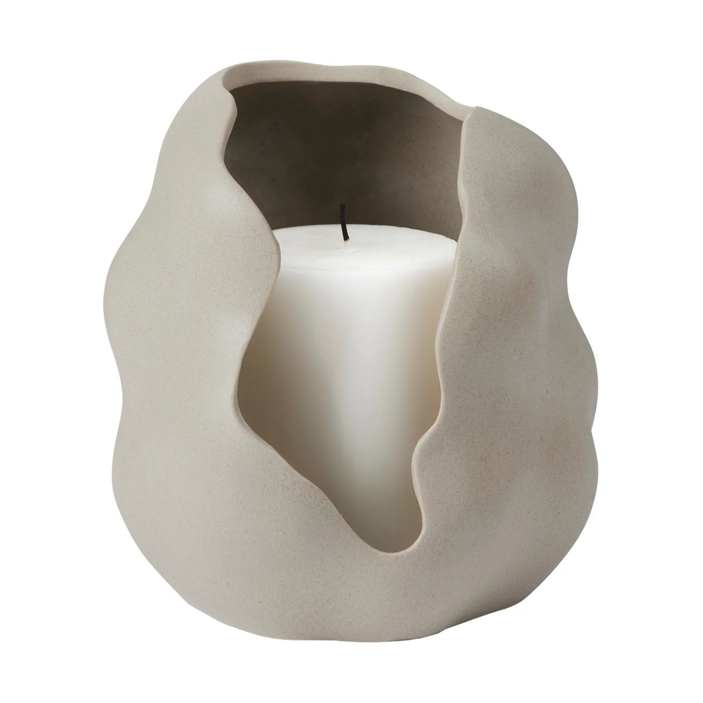 Hekla 飓风蜡烛灯笼, 鸽灰色_Ø16cm Broste Copenhagen