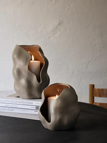 Hekla 飓风蜡烛灯笼 - 鸽灰色_Ø18.6cm - Broste Copenhagen