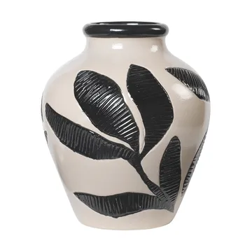 Herbert 花瓶30cm - 黑色配雨天绿色 - Broste Copenhagen