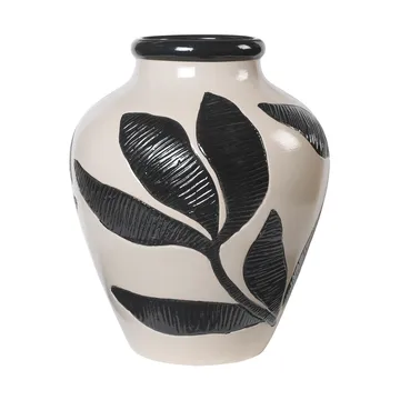 Herbert 花瓶40cm - 黑色配雨天绿色 - Broste Copenhagen
