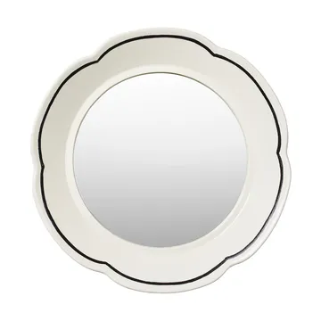Hilma 镜子 Ø36 cm - 米白色-黑色 - Broste Copenhagen