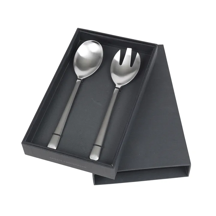 Hune 沙拉餐具2只装 - 拉丝缎面 - Broste Copenhagen