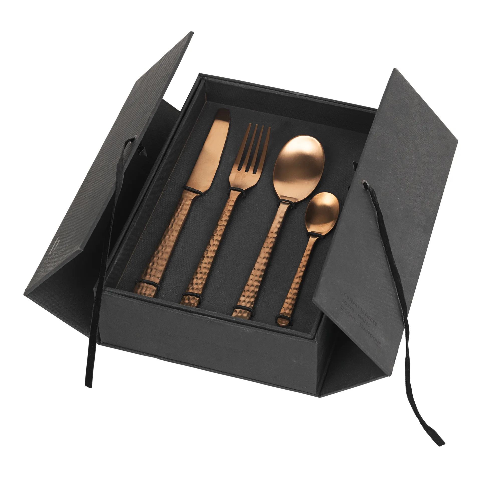 Hune 餐具 cutlery 16 pcs, copper hamme红色 Broste Copenhagen