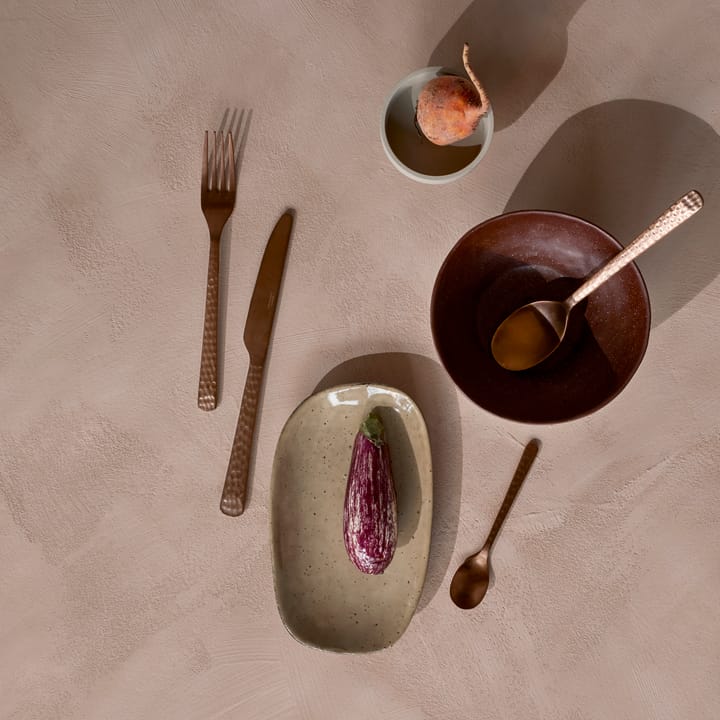 Hune 餐具 cutlery 16 pcs, copper hamme红色 Broste Copenhagen