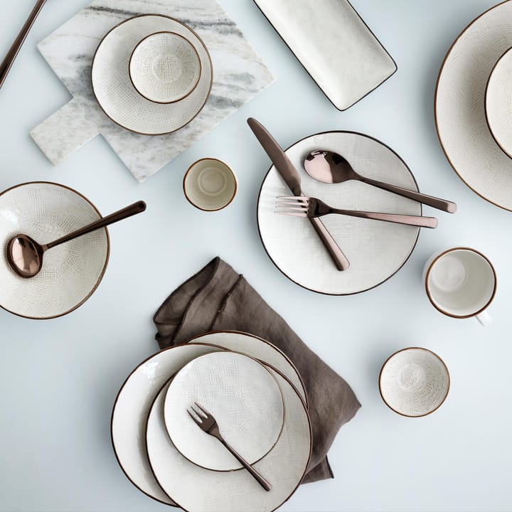Hune 餐具 cutlery 16 pcs, titanium espresso Broste Copenhagen