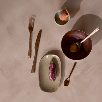 Hune餐叉 - 锤纹铜色 - Broste Copenhagen