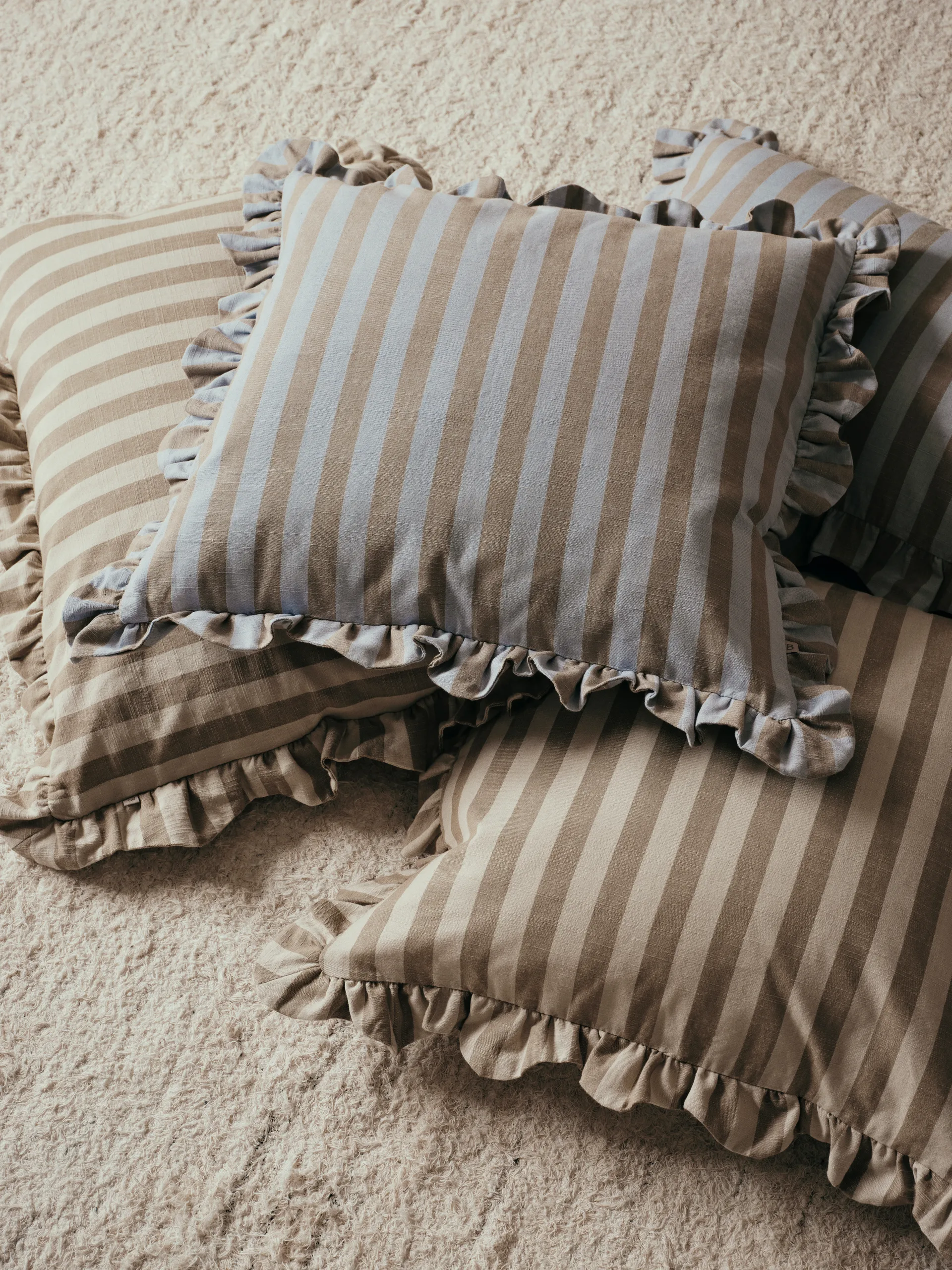 Ina 靠枕套, 褐色 kelp-castle 米色, 40x60 cm Broste Copenhagen