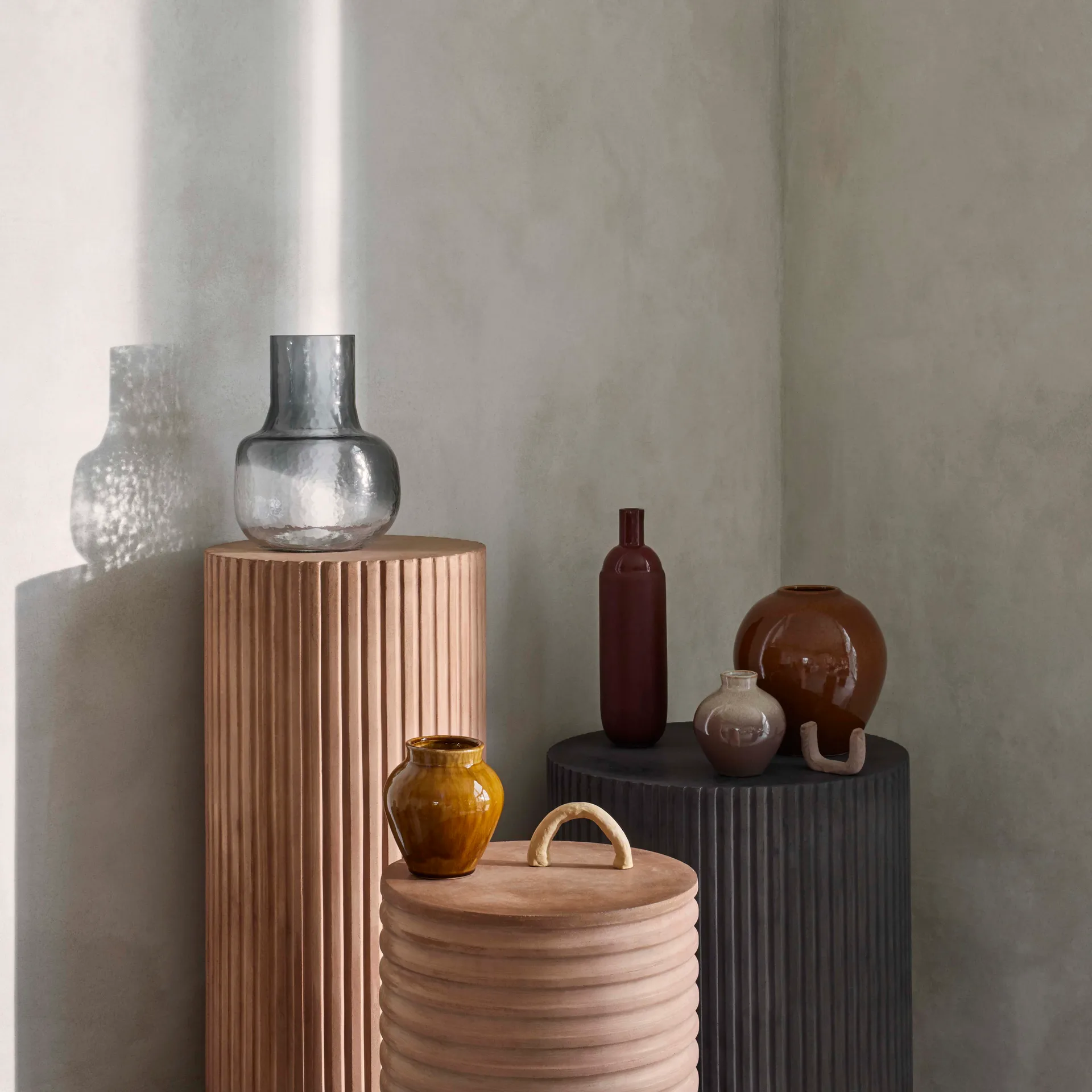 Ingrid 陶瓷制品 花瓶 14.5 cm 三件套装, apple cinnamon Broste Copenhagen