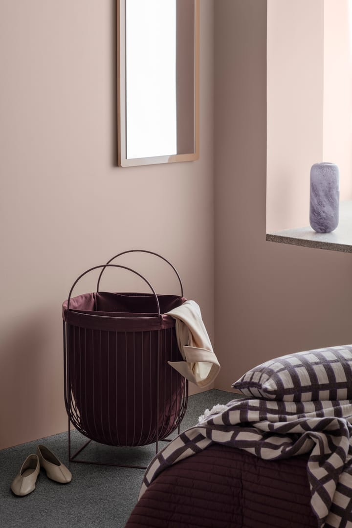Isa 棉毯子 130x180 cm - Decadent cocolate-紫色 - Broste Copenhagen
