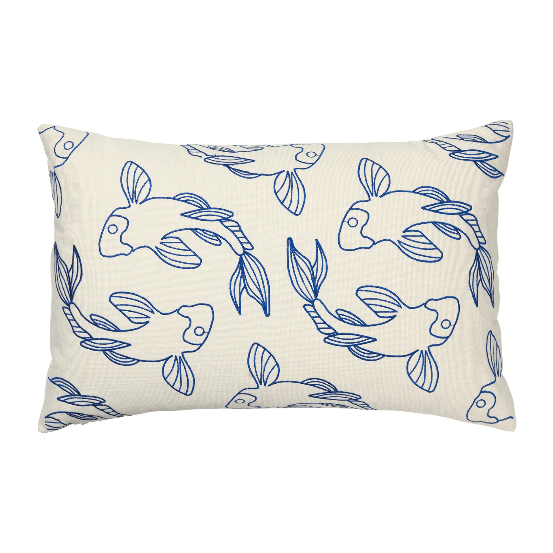Koi 枕头套 40x60 cm, Intense blue Broste Copenhagen