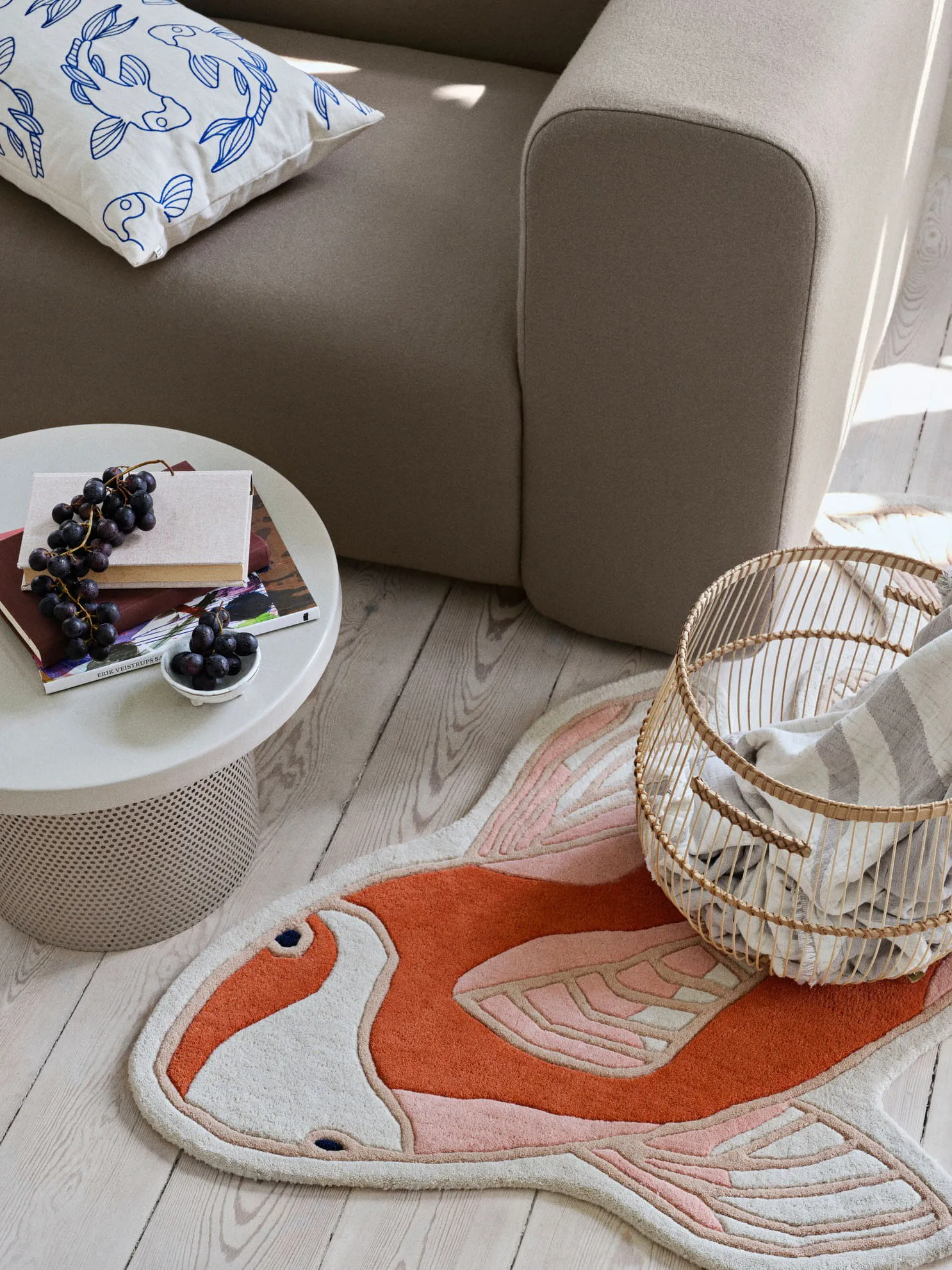 Koi 地毯 97x130 cm, Pumkin orange Broste Copenhagen