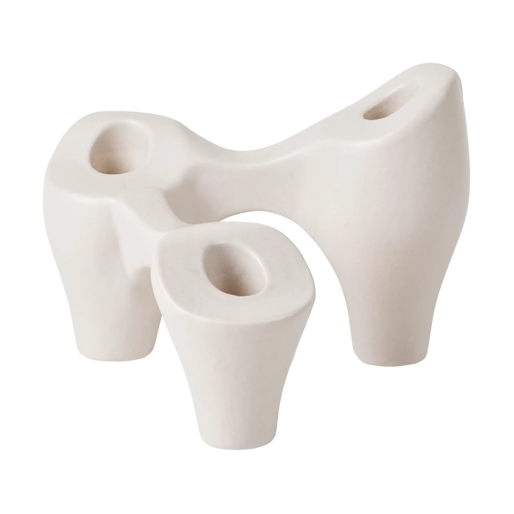 Laia 烛台 16x14x12 cm, 灰色 沙色 Broste Copenhagen