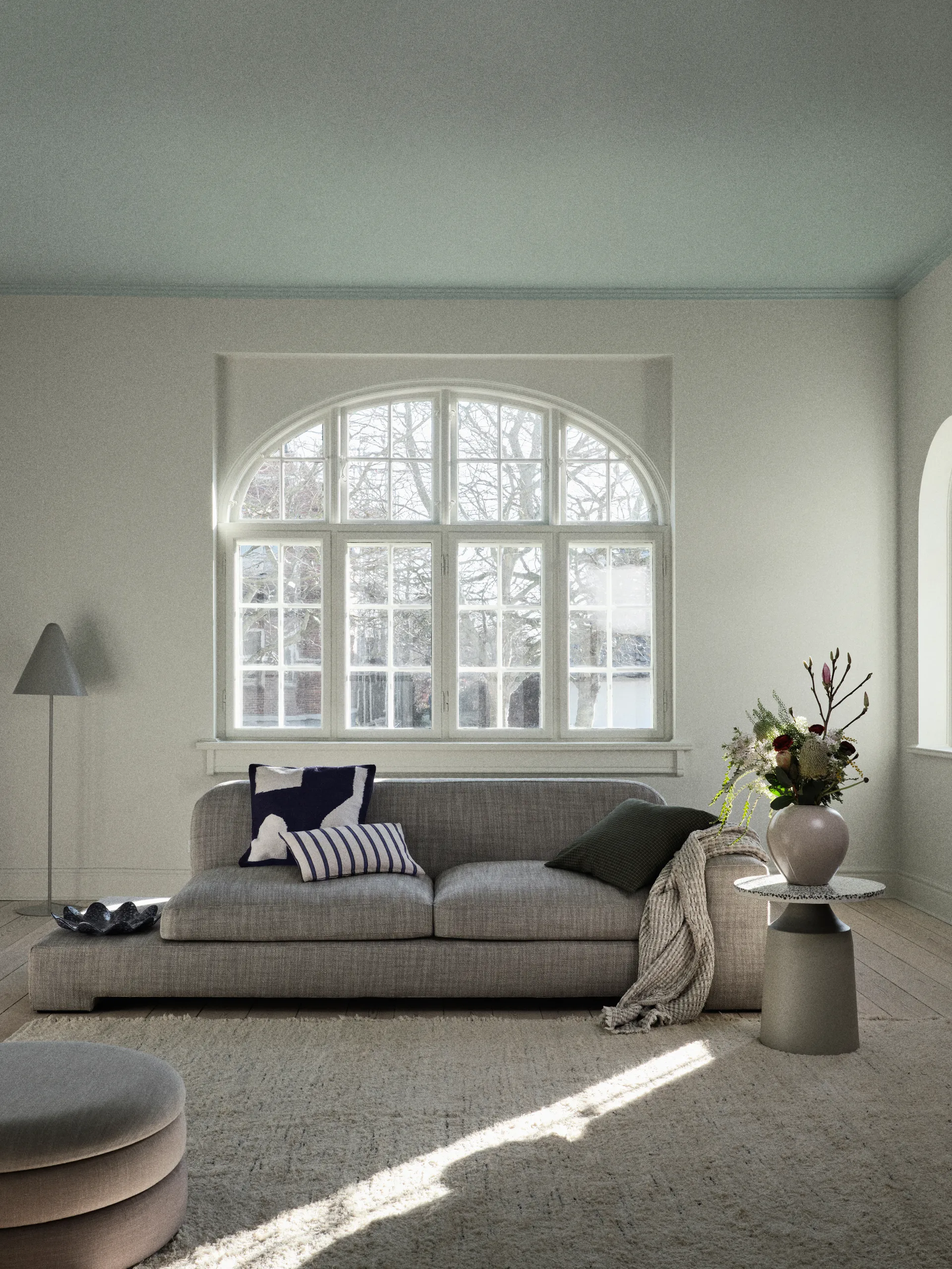 Leda 花瓶 Ø25x25 cm, 灰色 沙色 Broste Copenhagen