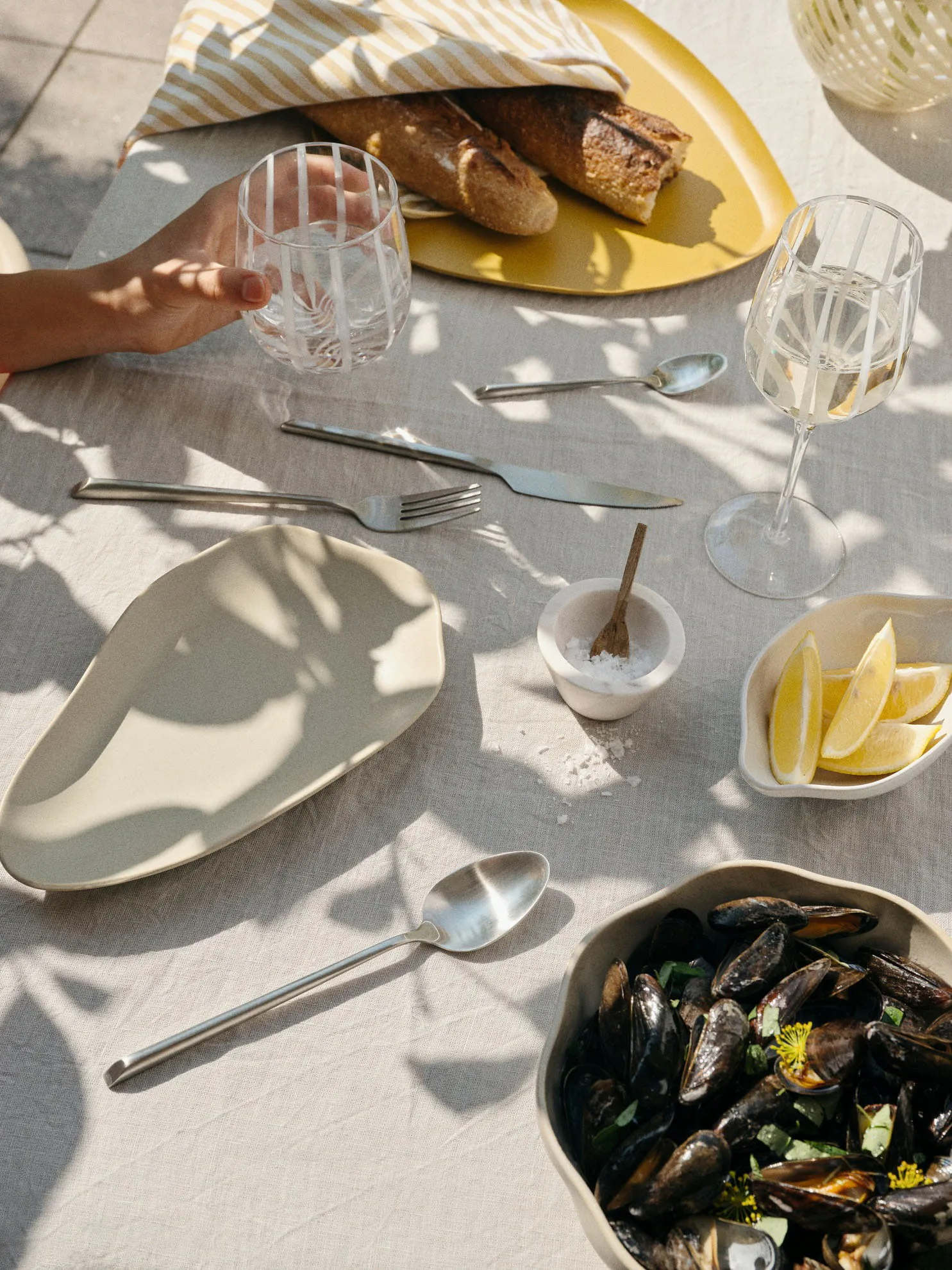 Limfjord 碗 Ø20 cm, Light Grey Broste Copenhagen