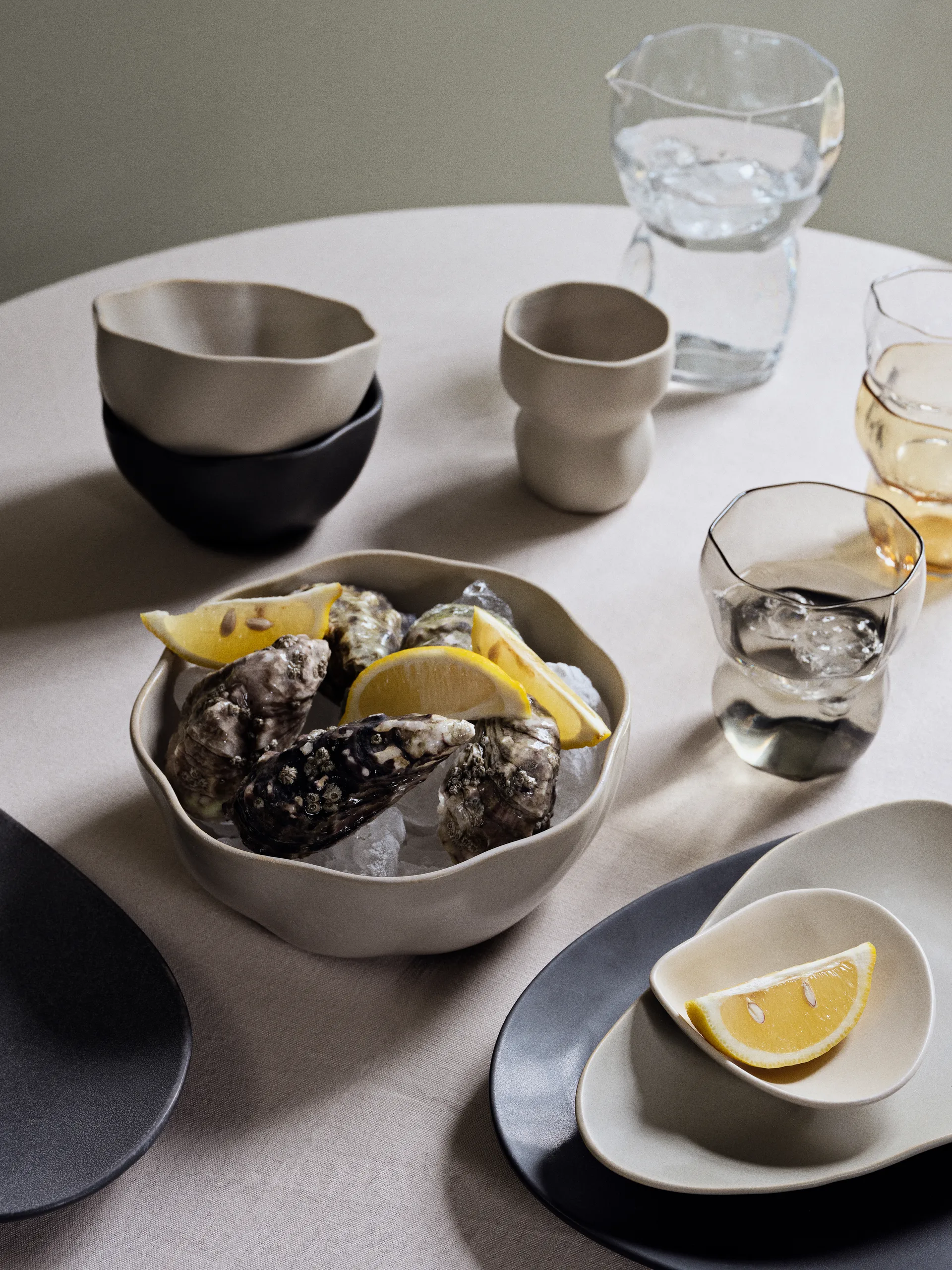 Limfjord 碗 Ø20 cm, Light Grey Broste Copenhagen